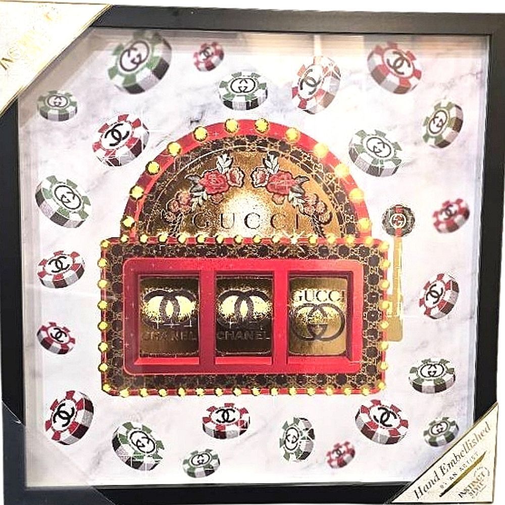 Instinct Style Lucky With Gucci & Chanel Framed Wall Decor